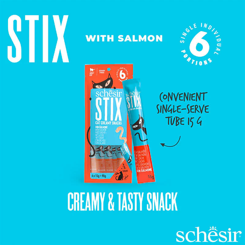 تصویر بسته بندی بستنی گربه شسیر با طعم ماهی سالمون بسته 6 عددی 