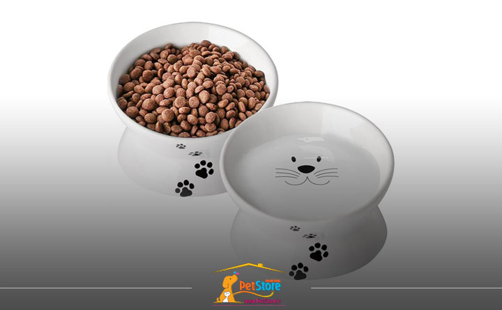 خرید ظرف سرامیکی آب و غذا گربه