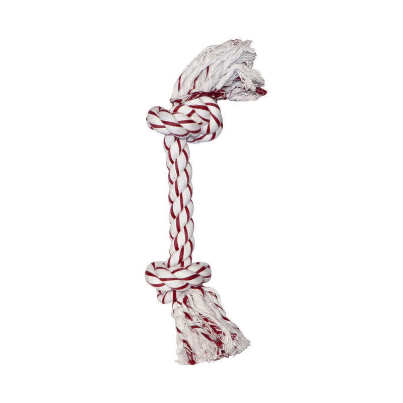  عکس اسباب بازی استخوان طعم دار کنفی سگ هاگن طول 18 سانتی متر رنگ سفید و قرمز 