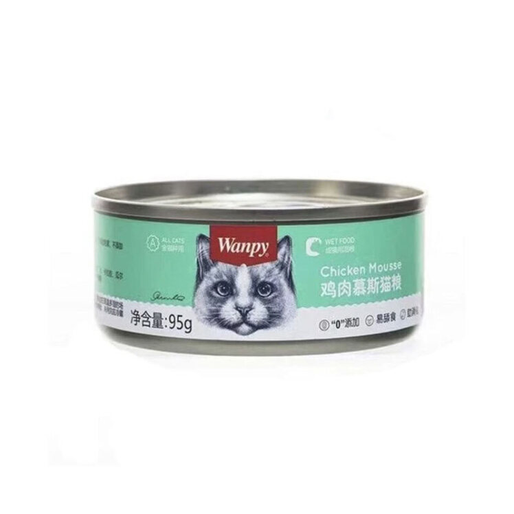 تصویر کنسرو غذای گربه ونپی با طعم مرغ و جگر مرغ وزن 95 گرم