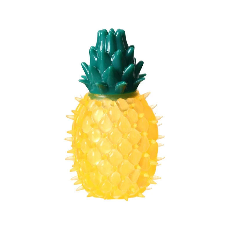  تصویر طرح آناناس اسباب بازی دندانی سگ سیلیکونی طرح میوه پت سرکل 