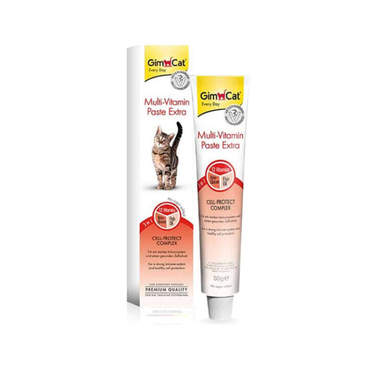 عکس بسته‌بندی خمیر مولتی ویتامین گربه جیم کت وزن 50 گرم