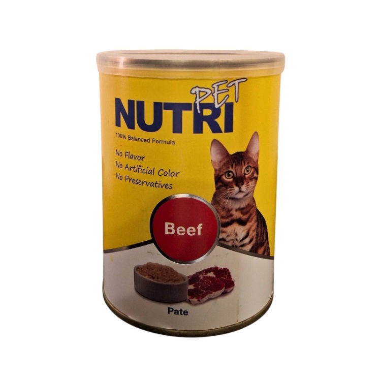 عکس کنسرو غذای گربه نوتری پته با طعم گوشت گاو وزن 425 گرم