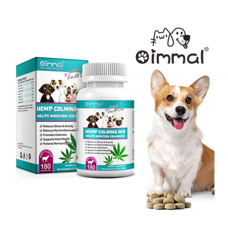 عکس قرص آرامبخش سگ اویمال با طعم گوشت گوساله بسته 180 عددی