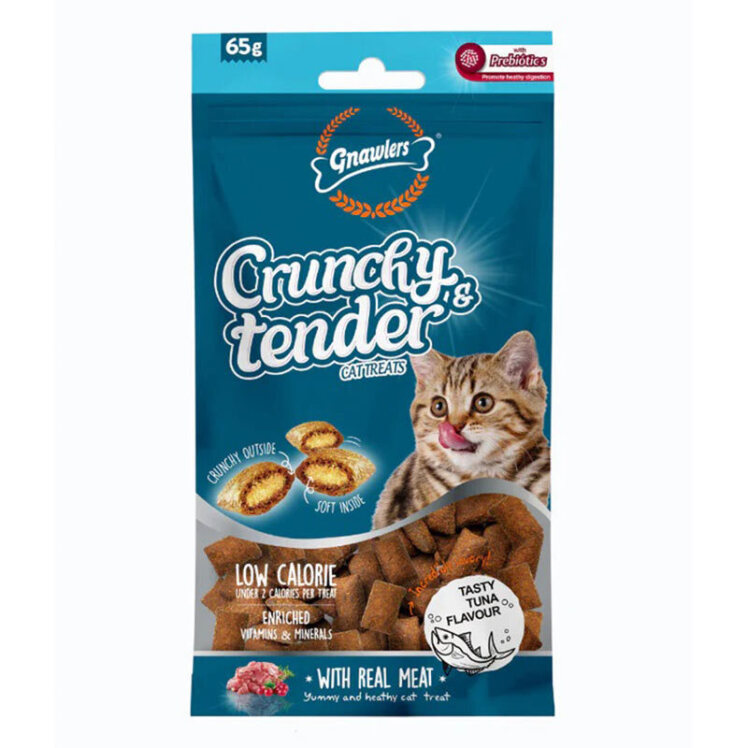 تصویر تشویقی گربه گناولرز نوتری مغزدار با طعم ماهی تن وزن 65 گرم