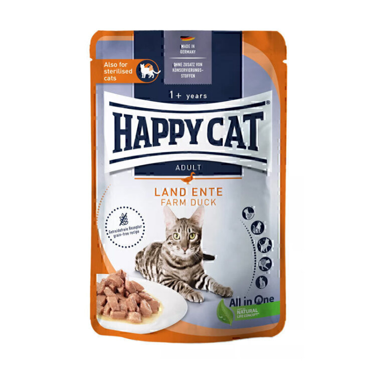 تصویر پوچ گربه هپی کت کولینری با طعم اردک وزن 85 گرم