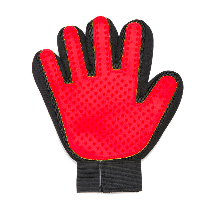  تصویر دستکش ماساژ حیوانات تروتاچ مدل Desheding Glove(رنگ قرمز) 