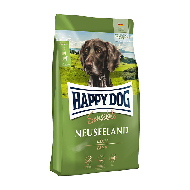  تصویر غذای خشک سوپر پرمیوم سگ بالغ نیوزیلند هپی داگ وزن 4 کیلوگرم 
