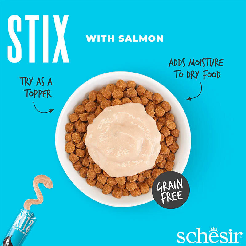  تصویر محتویات بستنی گربه شسیر با طعم ماهی سالمون بسته 6 عددی 