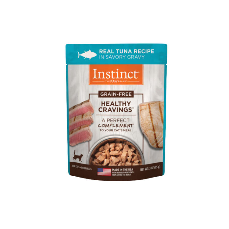 تصویر پوچ گربه اینستینکت با طعم ماهی تن در سس وزن 85 گرم