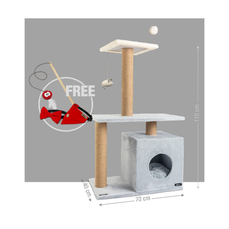 عکس درخت گربه نیناپت مدل V به همراه هدیه 