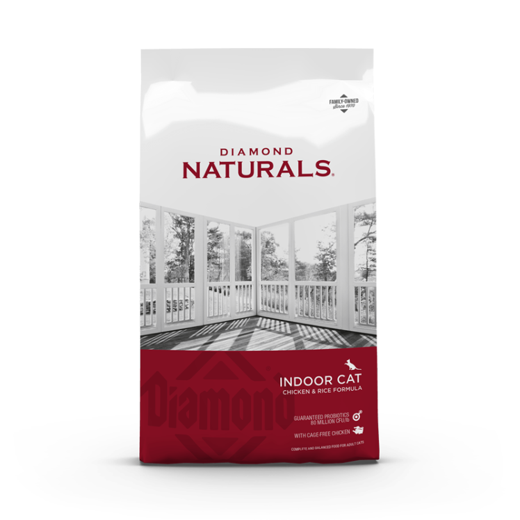 غذای خشک گربه دایموند نچرال مدل ایندور با طعم مرغ و برنج وزن 2.72 کیلوگرم