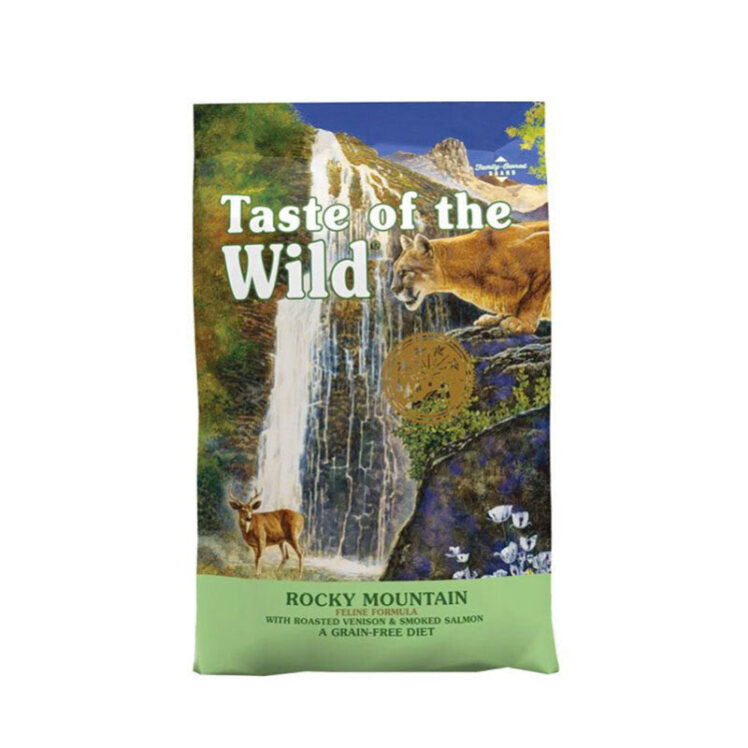 تصویر غذای خشک گربه تیست اف د وایلد با طعم گوشت گوزن کبابی و ماهی سالمون دودی وزن 2 کیلوگرم