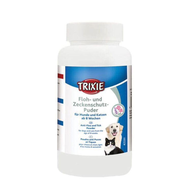 تصویر پودر ضد کک و کنه مخصوص سگ و گربه تریکسی وزن 150 گرم