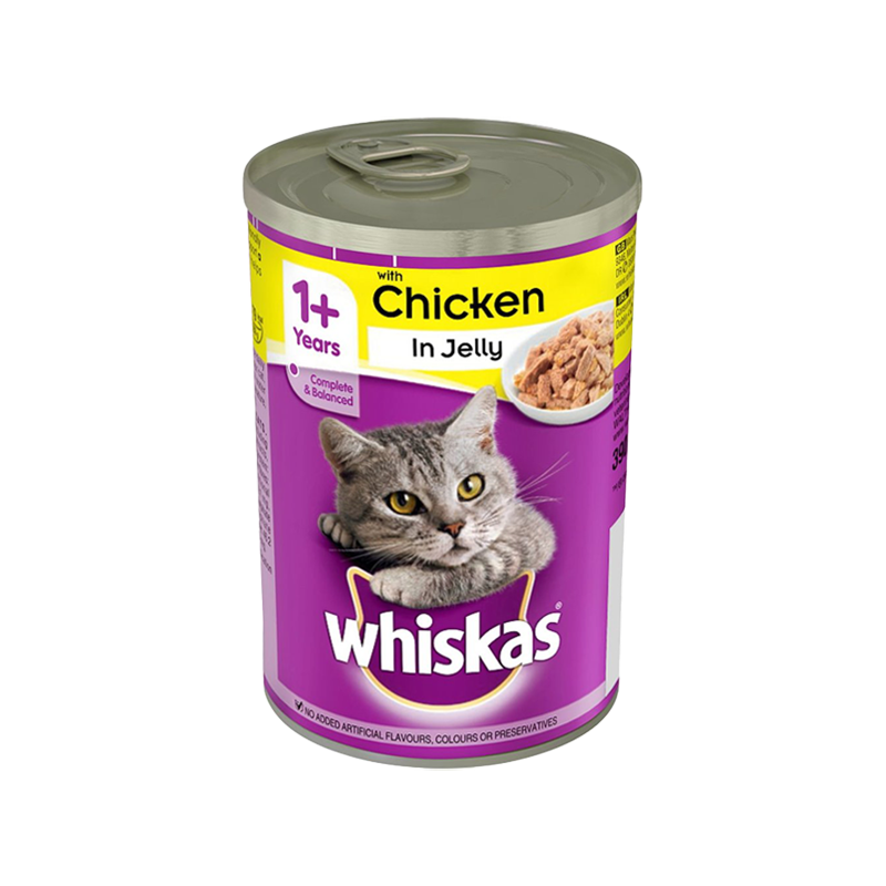  کنسرو غذای گربه ویسکاس مدل مرغ در ژله وزن 390 گرم 