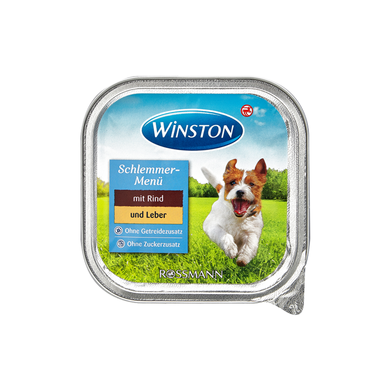  غذای کاسه‌ای سگ وینستون مدل گوشت و جگر وزن 150 گرم 