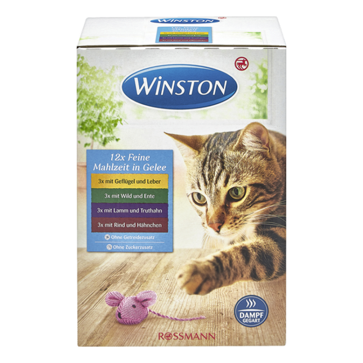 پوچ گربه وینستون در ژله ساده بسته 12 عددی 2