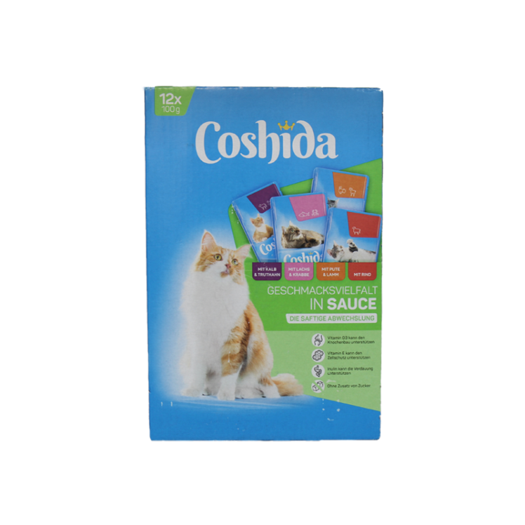 پوچ گربه کوشیدا در سس بسته 12 عددی 