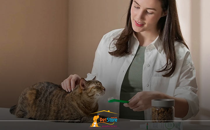 بهداشت دندان گربه مسن 