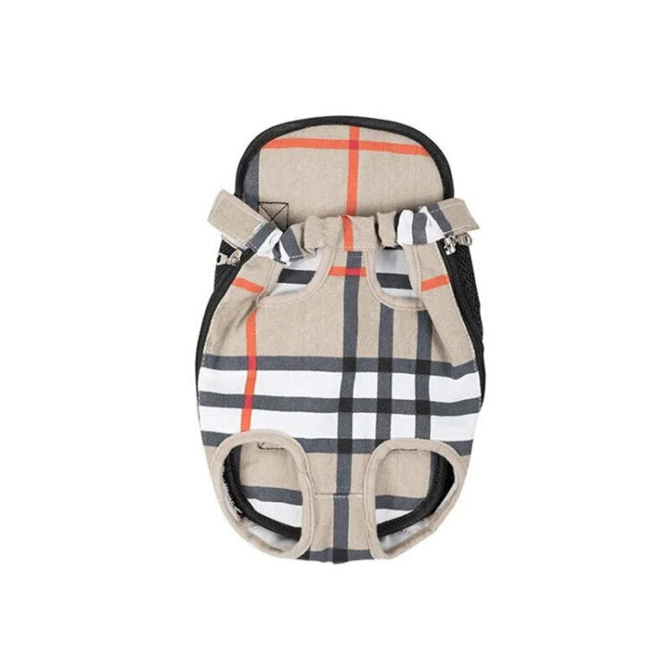 تصویر طرح بربری کیف حمل آغوشی سگ و گربه سایز M