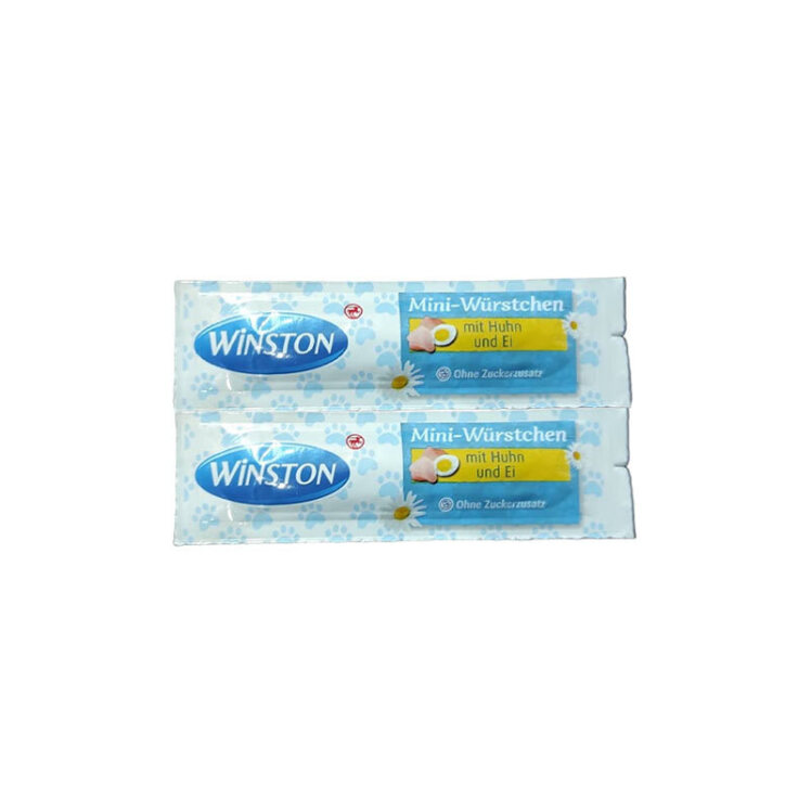 تصویر تشویقی سوسیسی مخصوص گربه وینستون با طعم مرغ و تخم تعداد 2 عددی