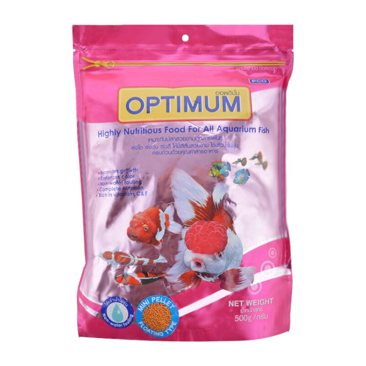 تصویر غذای ماهی اپتیمم فود پلیت وزن 500 گرم