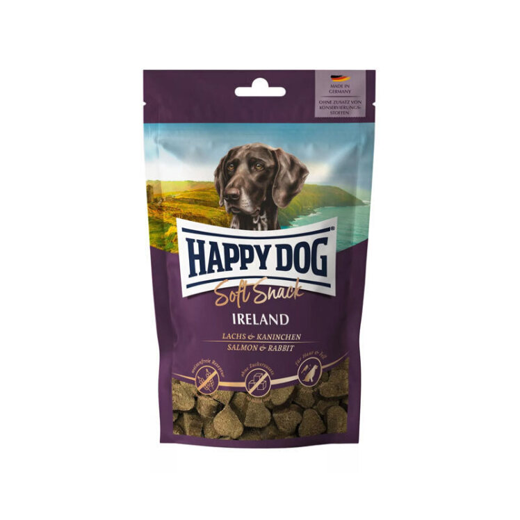 تصویر تشویقی سگ هپی داگ با طعم سالمون و خرگوش وزن 100 گرم