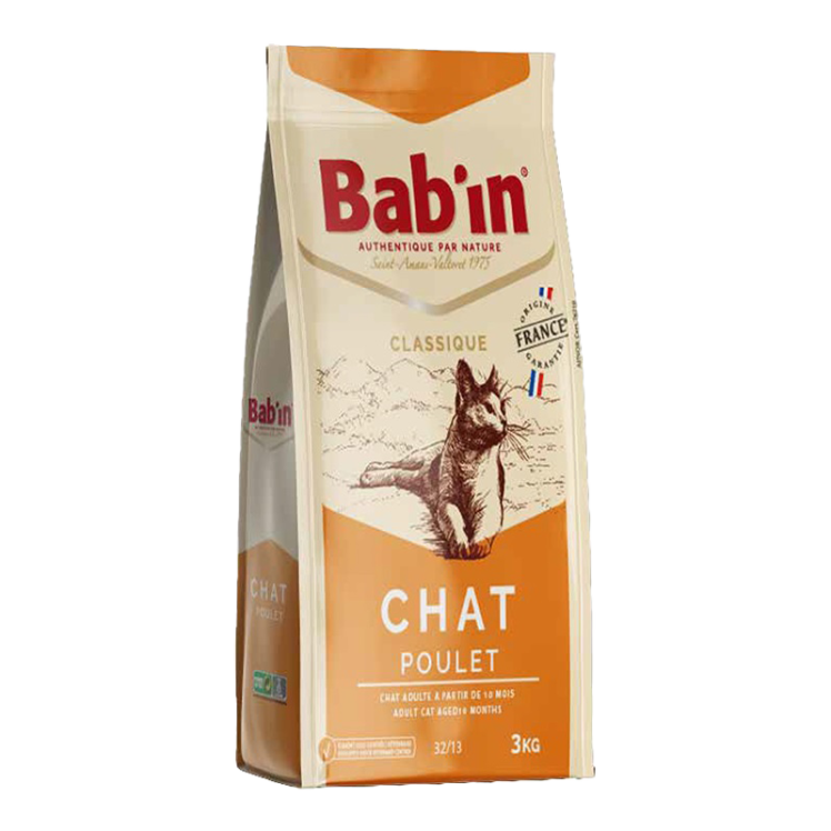 غذای خشک گربه بالغ مدل مرغ بابین وزن 15 کیلوگرم