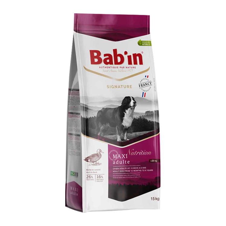 غذای خشک سگ بالغ مدل نژاد بزرگ بابین وزن 15 کیلوگرم