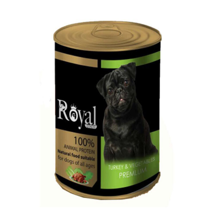 تصویر کنسرو پته مخصوص سگ رویال کوکو با طعم گوشت بوقلمون و سبزیجات وزن 380 گرم