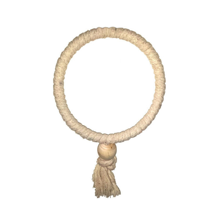 تصویر آویز قفس حلقه کنفی مخصوص پرندگان یونیک کوچک