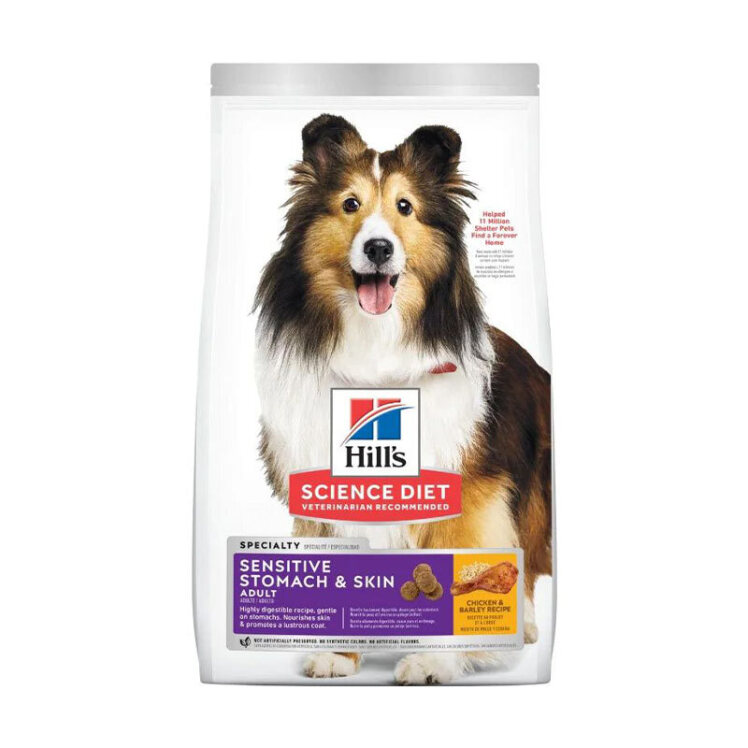 عکس غذای خشک سگ نژاد متوسط هیلز مناسب برای پوست و گوارش حساس با طعم مرغ وزن 14 کیلوگرم