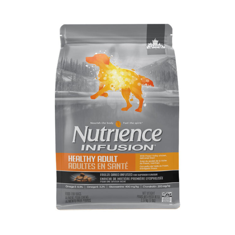 عکس غذای خشک سگ بالغ نوترینس اینفیوژن با طعم مرغ وزن 2.27 کیلوگرم