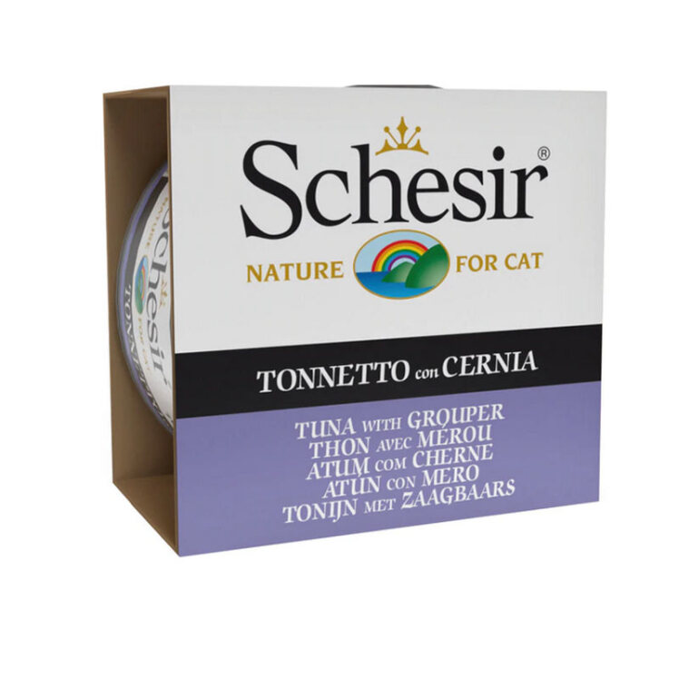 تصویر کنسرو غذای گربه شسیر با طعم ماهی تن وزن 85 گرم