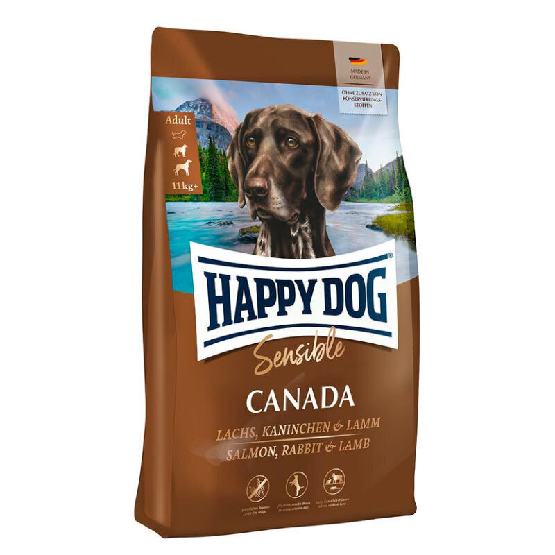  تصویر غذای خشک سوپر پرمیوم سگ بالغ کانادا هپی داگ وزن 4 کیلوگرم 