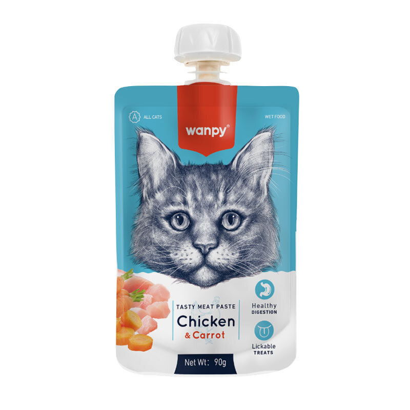  تصویر پودینگ گربه ونپی با طعم مرغ و هویج وزن 90 گرم 