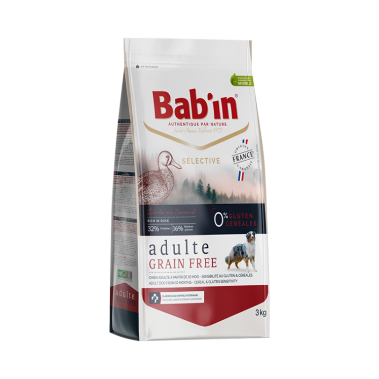 غذای خشک سگ بالغ بدون غلات مدل اردک بابین وزن 3 کیلوگرم