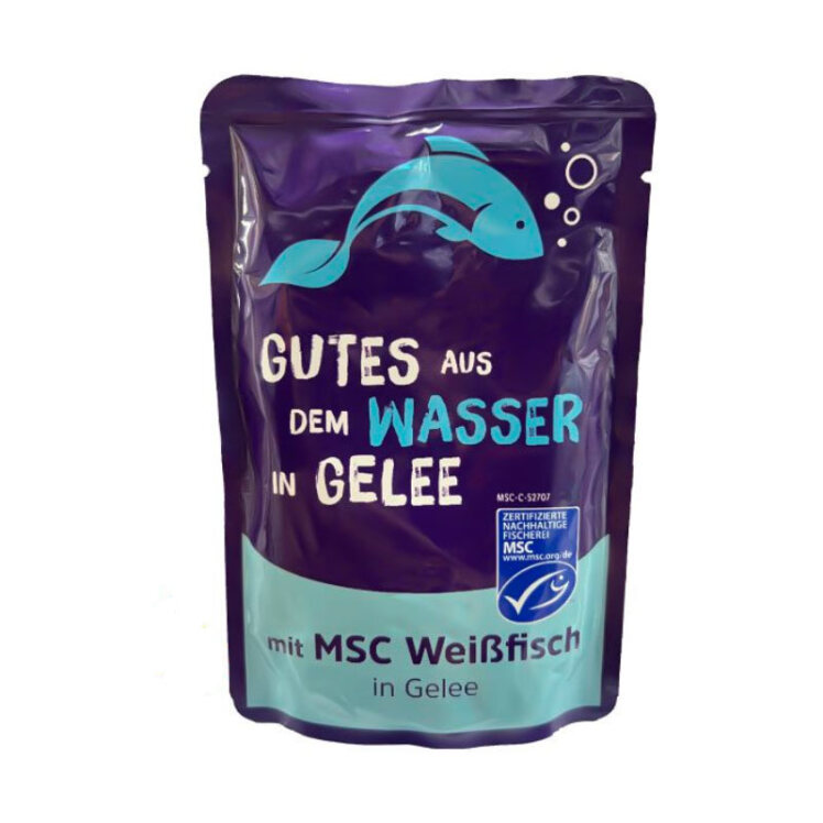 تصویر پوچ گربه کوشیدا با طعم ماهی سفید وزن 85 گرم