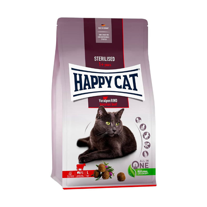  تصویر غذای خشک گربه هپی کت با طعم گوشت گوساله وزن 4 کیلوگرم 