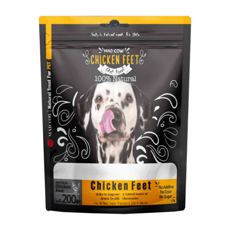 تصویر تشویقی سگ نژاد کوچک مدکاو با طعم پای مرغ وزن 200 گرم