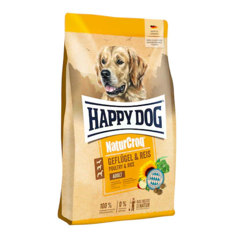  تصویر غذای خشک سگ هپی داگ با طعم مرغ و برنج وزن 4 کیلوگرم 