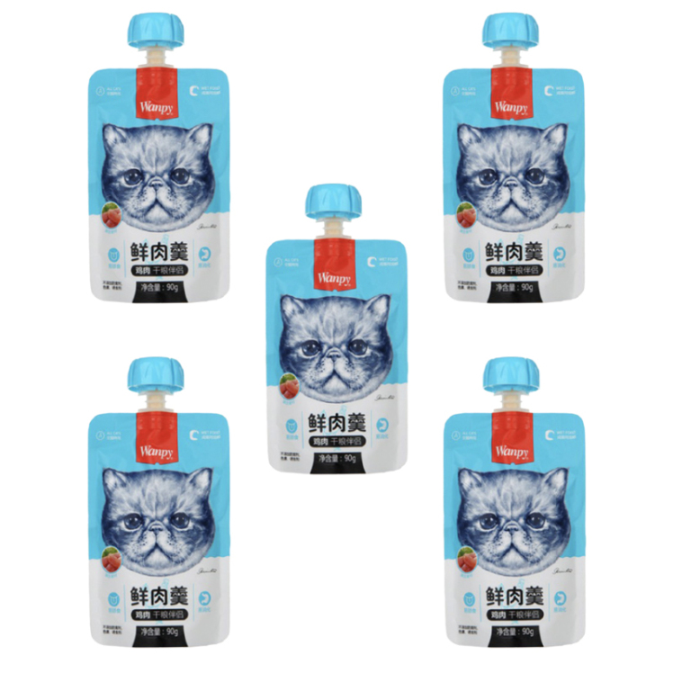 پودینگ غذای گربه ونپی مدل مرغ وزن 90 گرم 