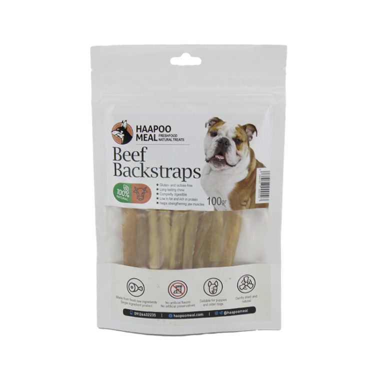 تشویقی سگ هاپومیل مدل زردپی گاو وزن 100 گرم