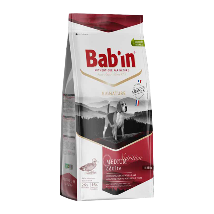غذای خشک سگ بالغ مدل نژاد متوسط بابین وزن 15 کیلوگرم