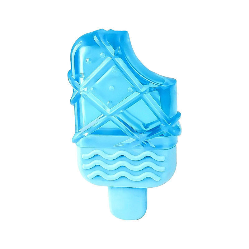  تصویر بستنی چوبی آبی اسباب بازی دندانی سگ سیلیکونی طرح بستنی پت سرکل 