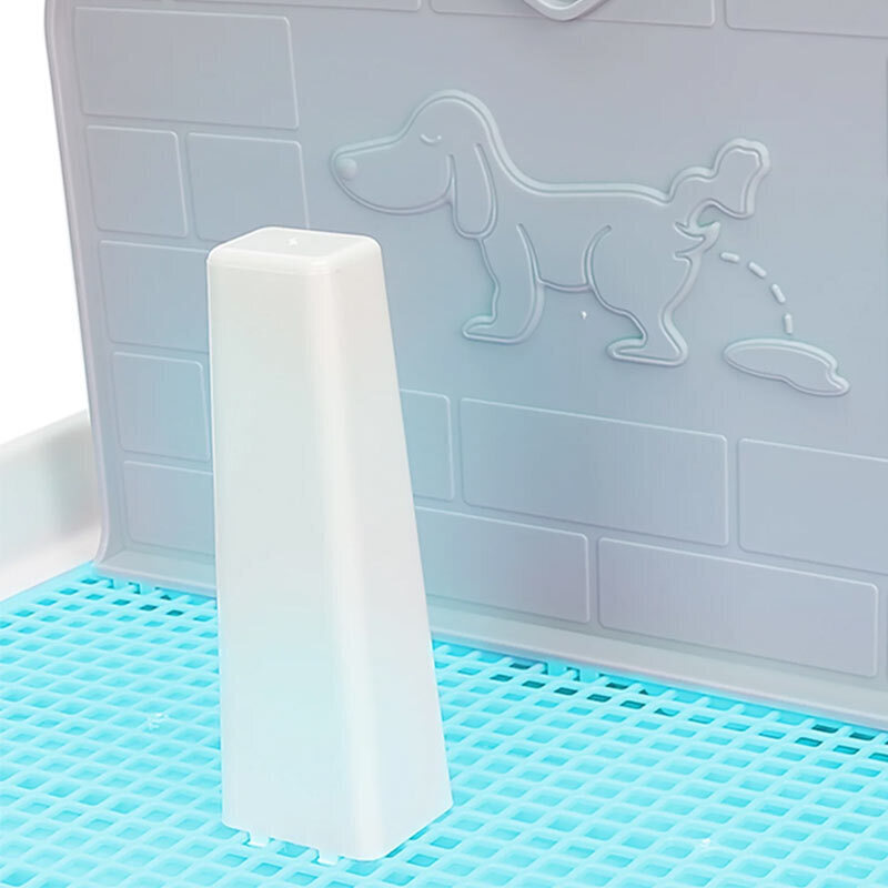  تصویر پایه ظرف دستشویی مخصوص سگ هپی پت سایز کوچک بر روی سینی ادرار 
