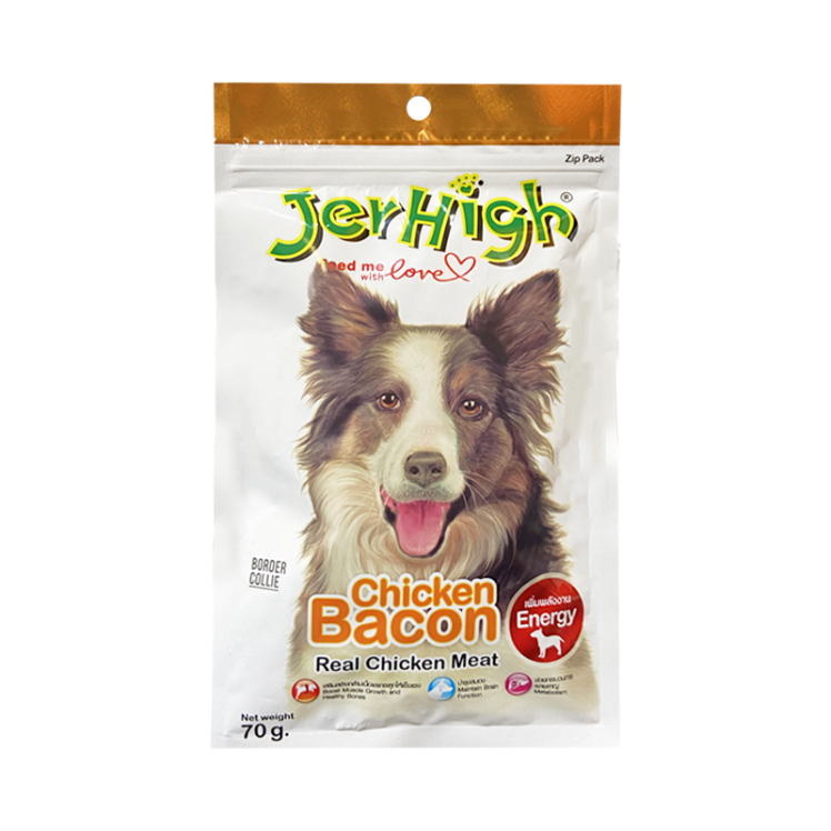 تشویقی مدادی سگ جرهای مدل بیکن مرغ وزن 70 گرم