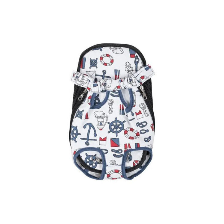 تصویر طرح ملوانی کیف حمل آغوشی سگ و گربه سایز L